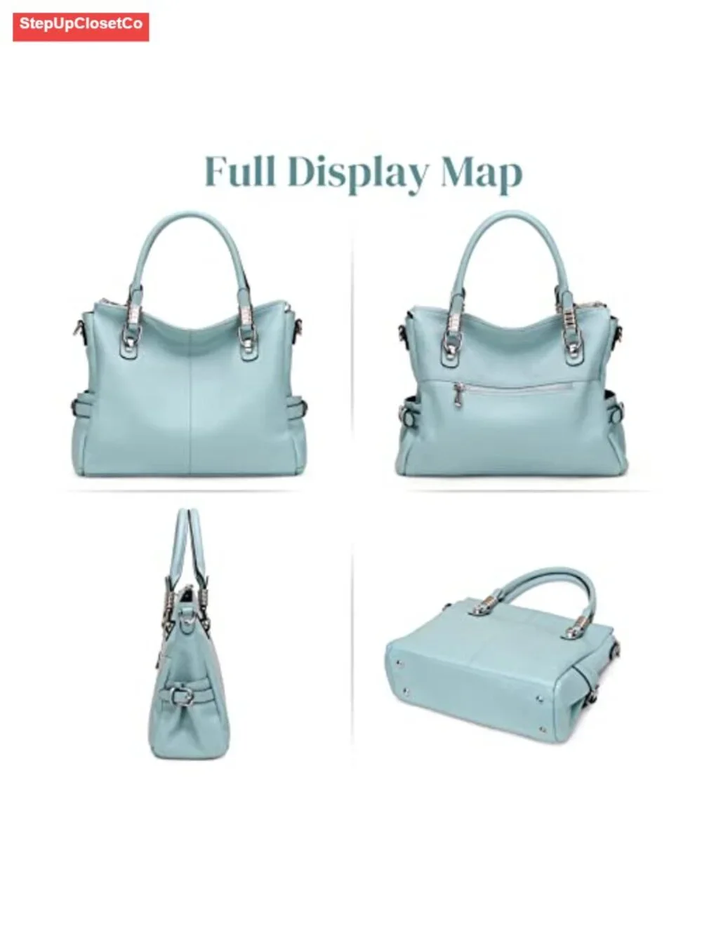 Genuine Leather Satchel Handbag Tote Shoulder Crossbody Purse Work Laptop Bag